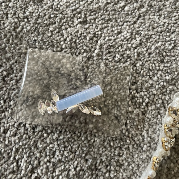 Rhinestone and Pearl Wedding Bridesmaid Bride Belt 34” with Clasp - Picture 4 of 6